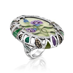 Bochic Exquisite and Bold Mosaic Flower Ring