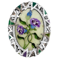 Bochic Exquisit und kühn Mosaik Blume Ring