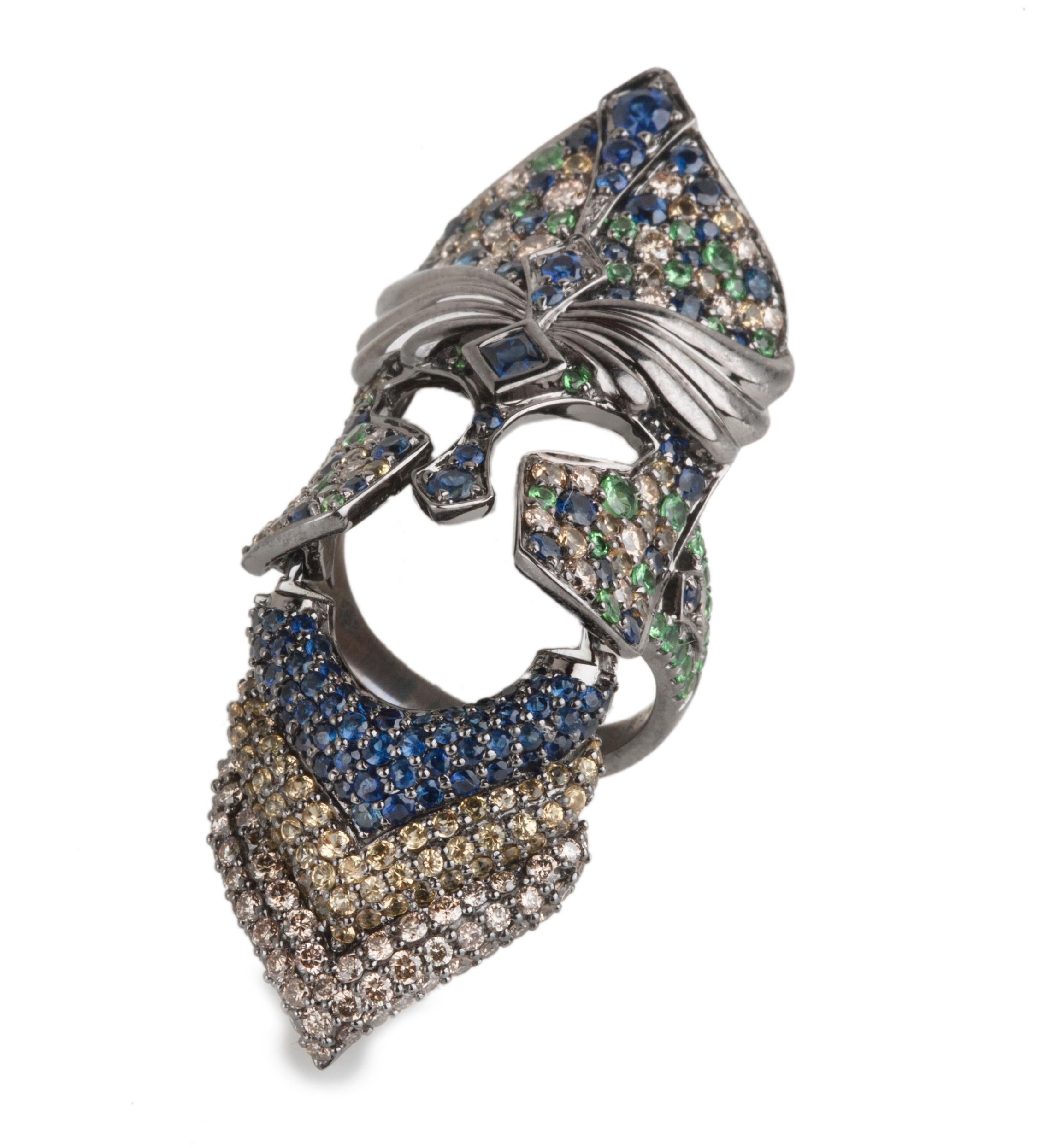 For Sale:  Bochic Iconic Diamond Mask Ring Short or Long 4