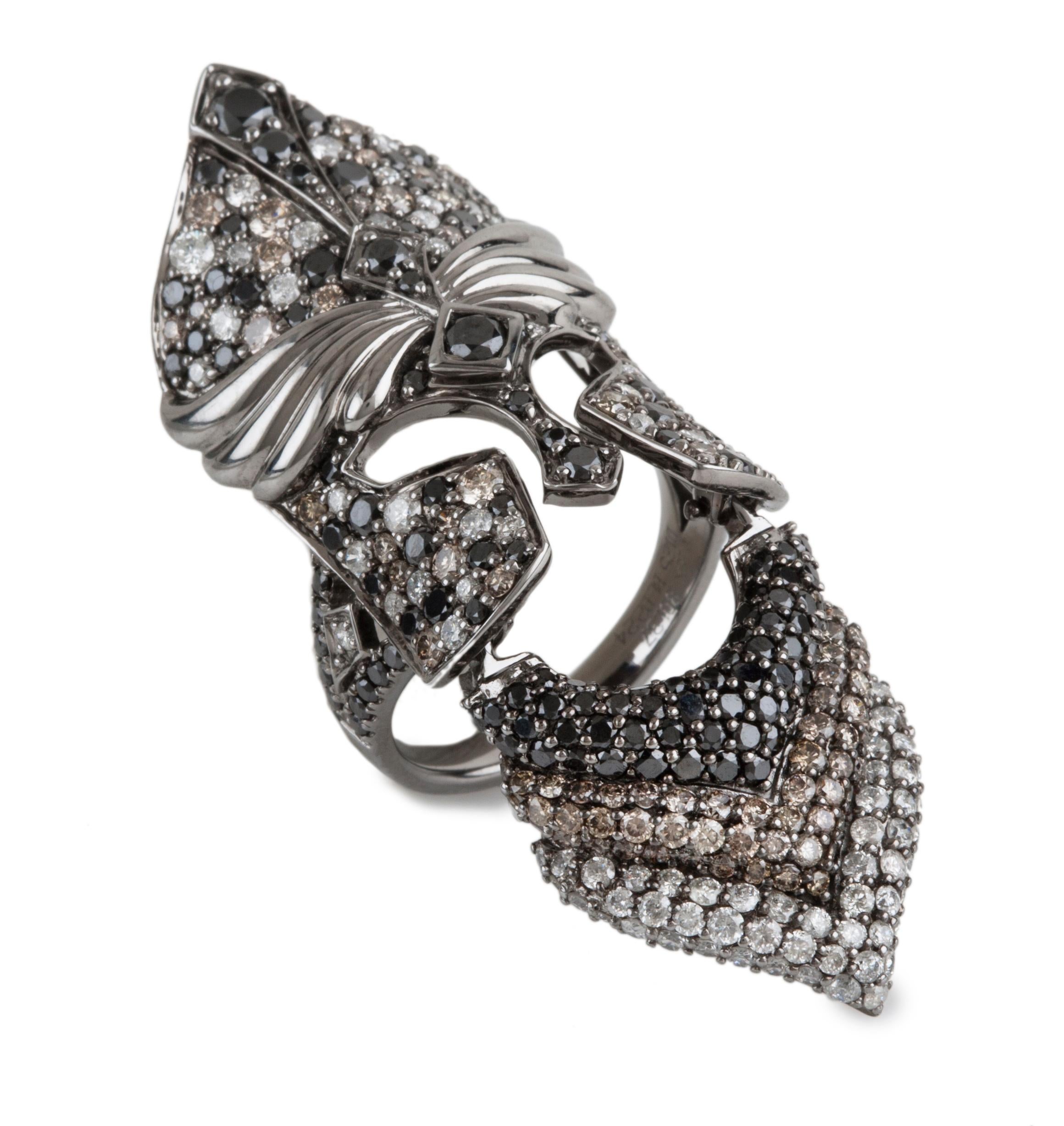 For Sale:  Bochic Iconic Diamond Mask Ring Short or Long 6
