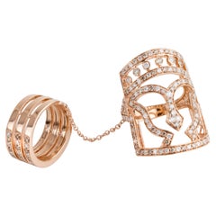 Bochic Iconic Gold and Diamond Warrior Ring Sonderanfertigung