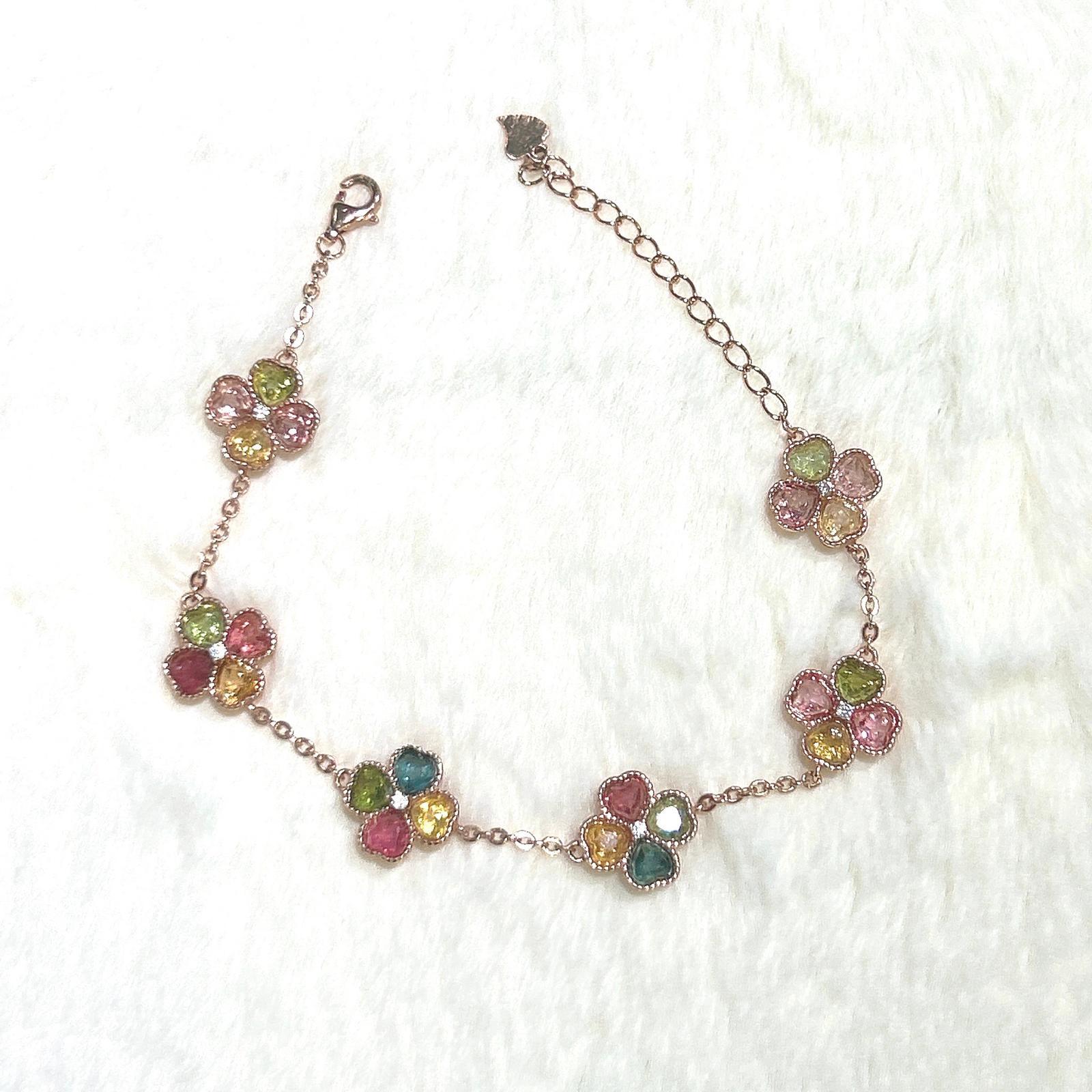 Bracciale con tormalina multicolore 