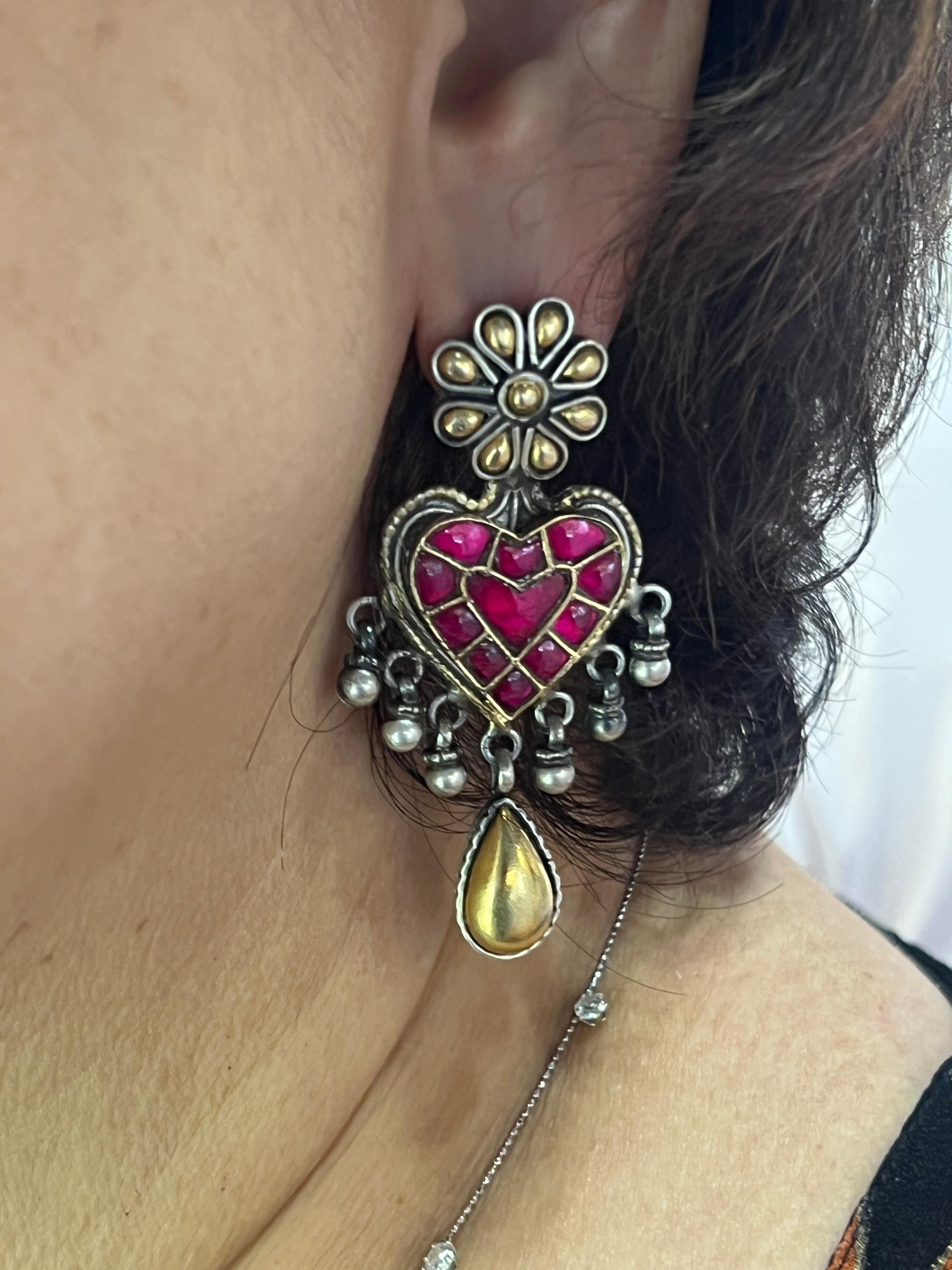 vintage ruby earrings