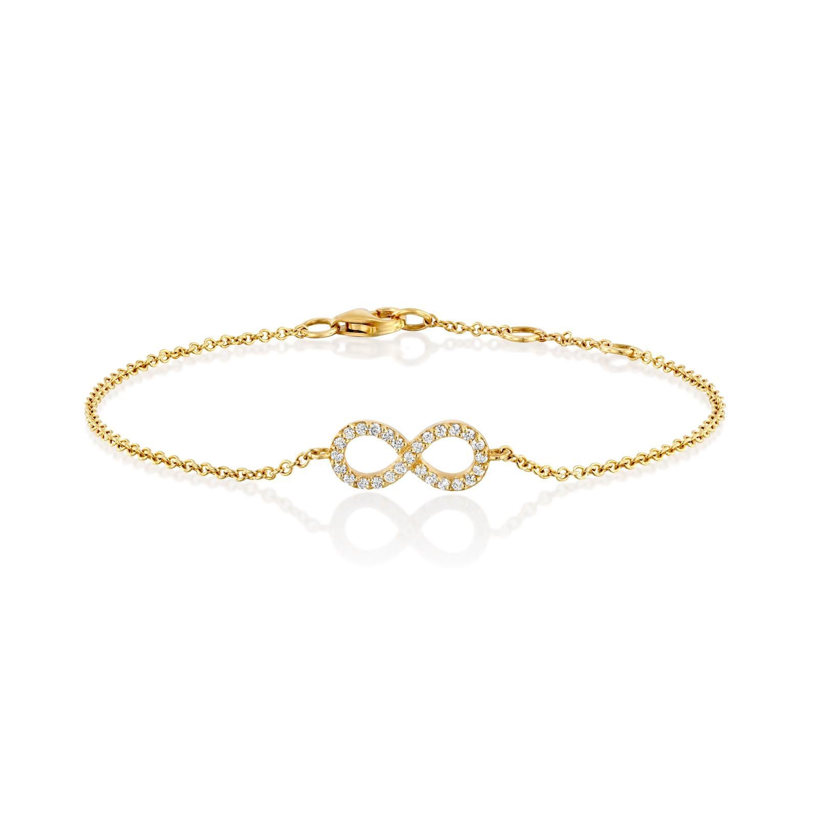 Bochic Infinity Diamond Bracelet In New Condition For Sale In New York, NY
