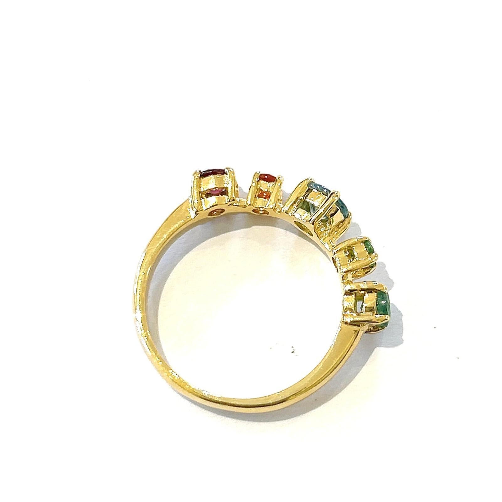 Taglio brillante Fascia con ametista e gemme colorate di Bochic 