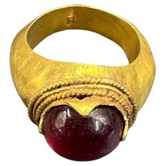 Bochic “Orient Antic” Curated Antique Ring From Burma 18k Solid Gold & Ruby