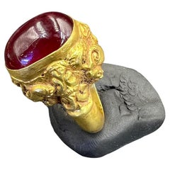 Bochic “Orient Antic” Curated Antique Ring From Burma 18k Solid Gold & Ruby
