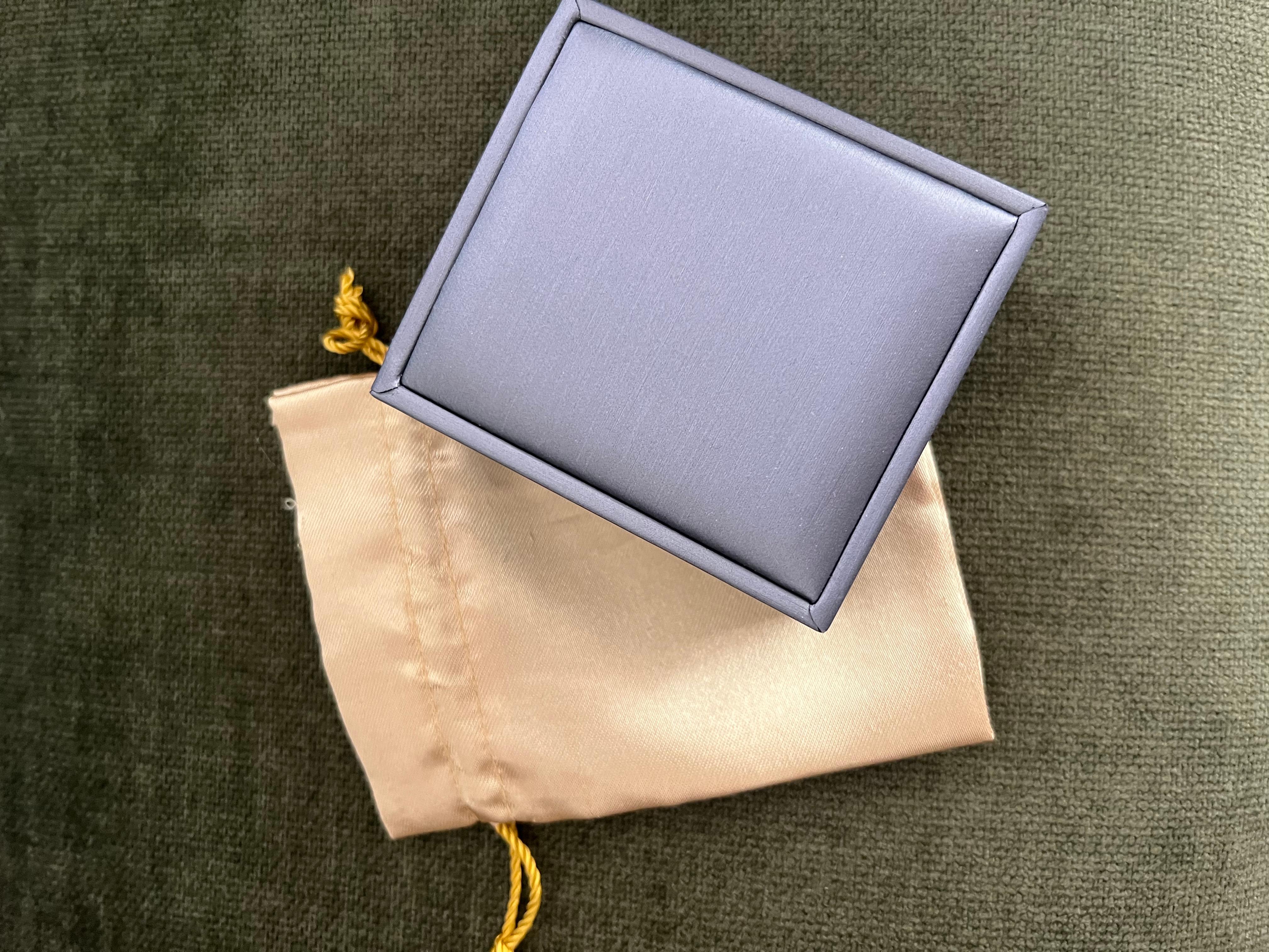 Bochic “Orient” Blue Topaz & Multi Gem Brooch Set In 18K Gold & Silver  For Sale 8
