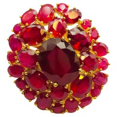 Anillo Bochic "Orient" de Rubí Multi 38 Quilates engastado en oro de 18 quilates y plata, certificado