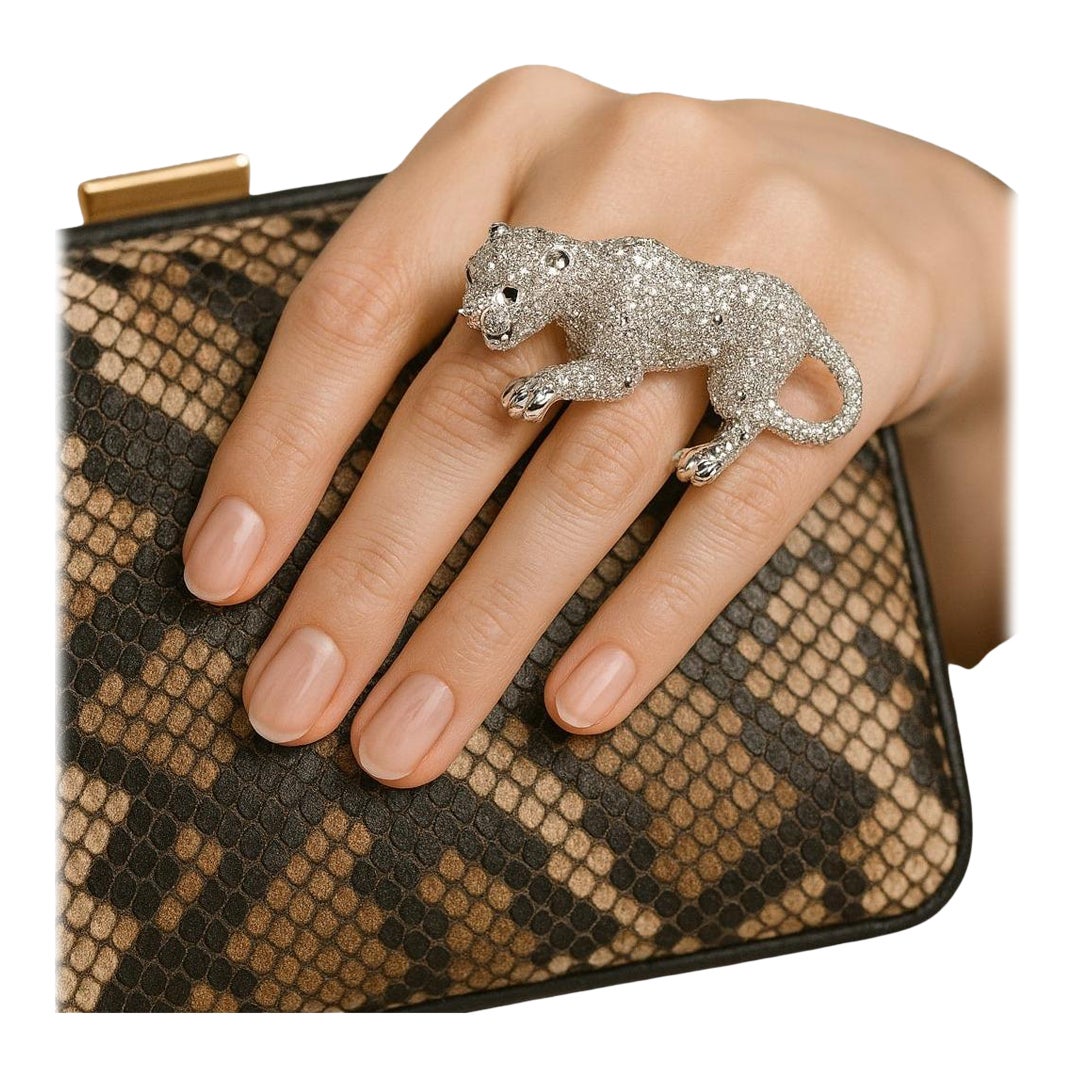 Bochic “Orient” Multi Sapphire
Ruby Panther Vintage Ring Set In 18 K Gold
S