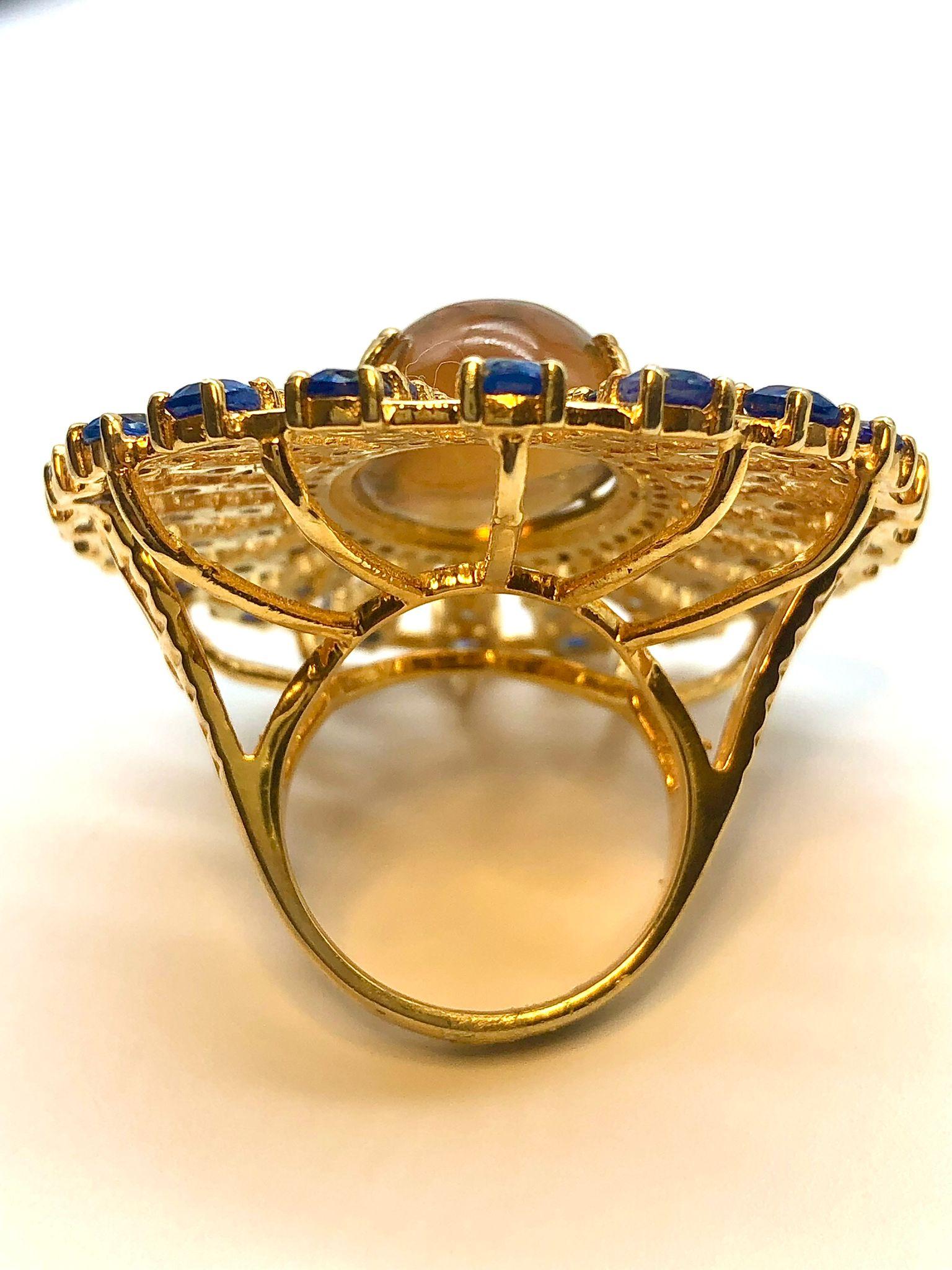 Bochic Orient Natürlicher Opal, Kyanit, Kyanit  & Diamant Ring Set in 18K & Silber im Zustand „Neu“ im Angebot in New York, NY