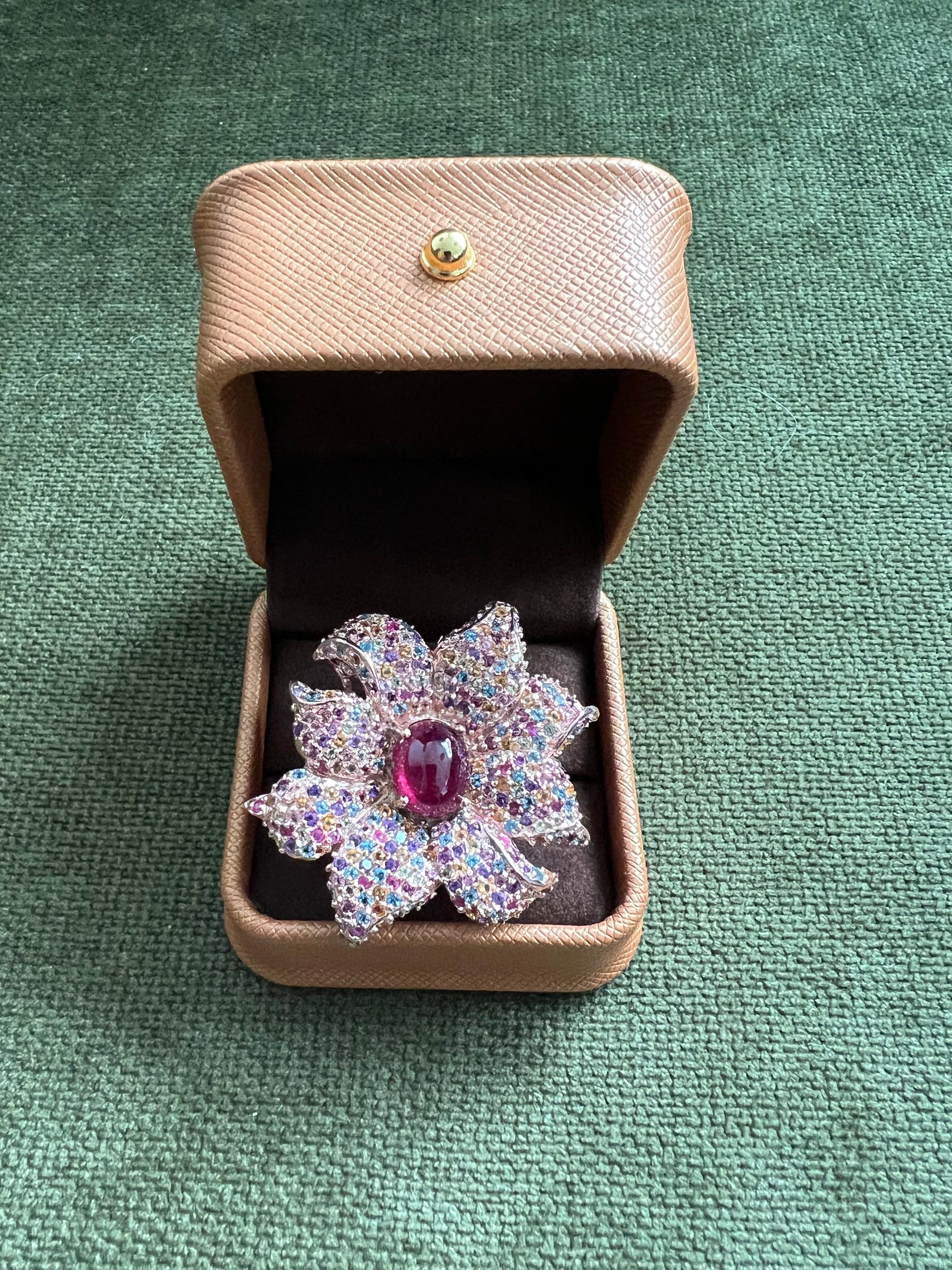 Bochic “orient” Natural Ruby & Multi Sapphire Coc… - image 14