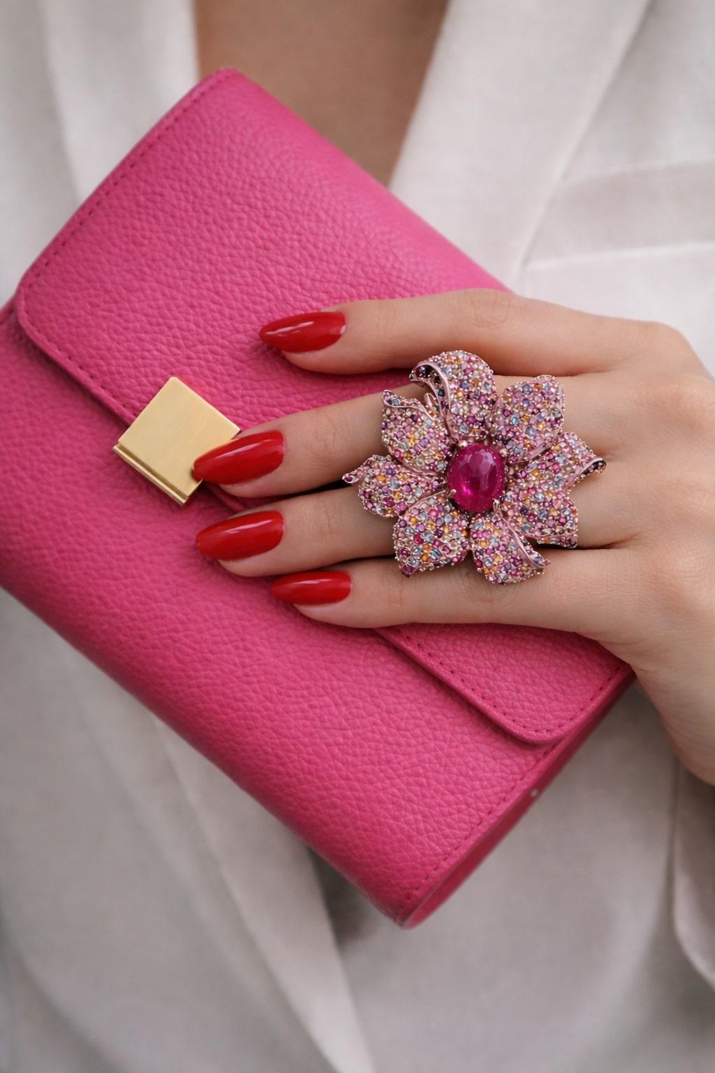 Bochic “orient” Natural Ruby & Multi Sapphire Coc… - image 19