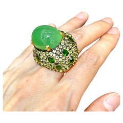 Bague cocktail Bochic Orient en or et argent 18 carats
