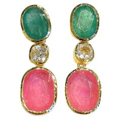 Bochic “Orient” Pink Ruby
Emerald Earrings Set In 18K Yellow Gold
Silver Bochic “Orient” Pink Ruby
Emerald Earrings Set In 18K Yellow Gold
Silver