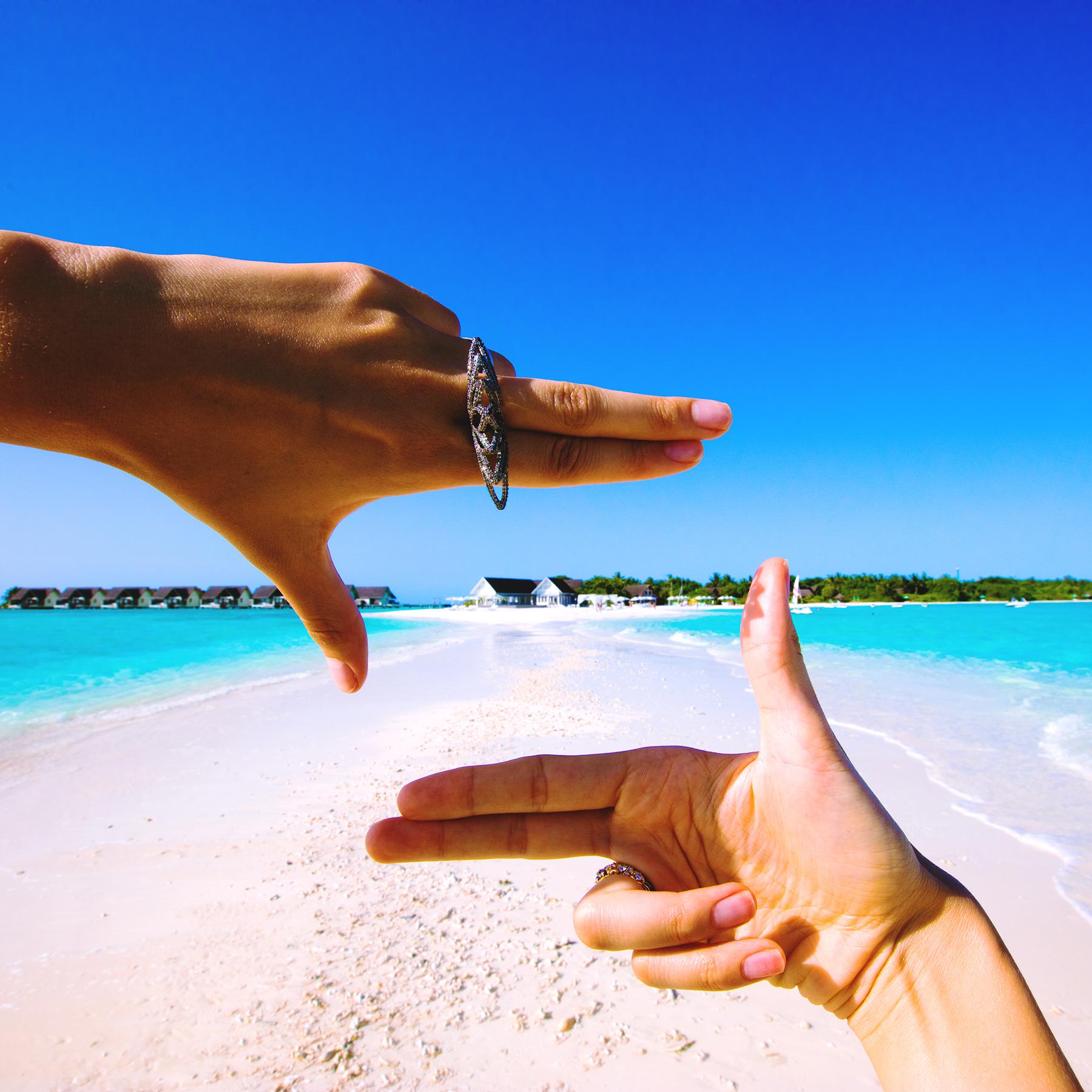 Bochic “Orient” Red Ruby & Diamond Ring Set 18K Yellow Gold & Silver im Angebot 3