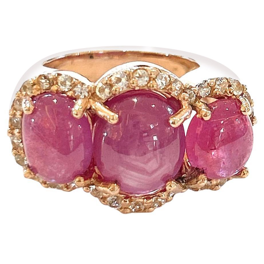 Bochic “Orient” Red Ruby
Diamond Ring Set 18K Yellow Gold
Silver