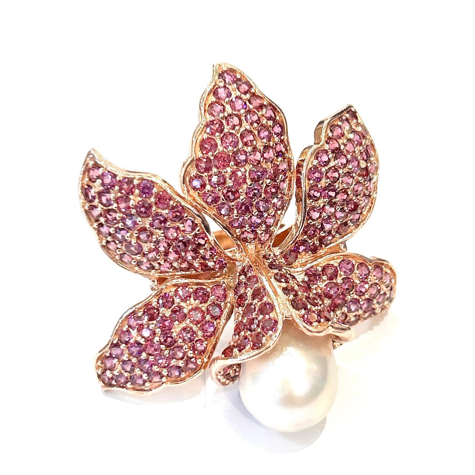 Bague cocktail Bochic Orient en or et argent 18 carats Pour femmes en vente
