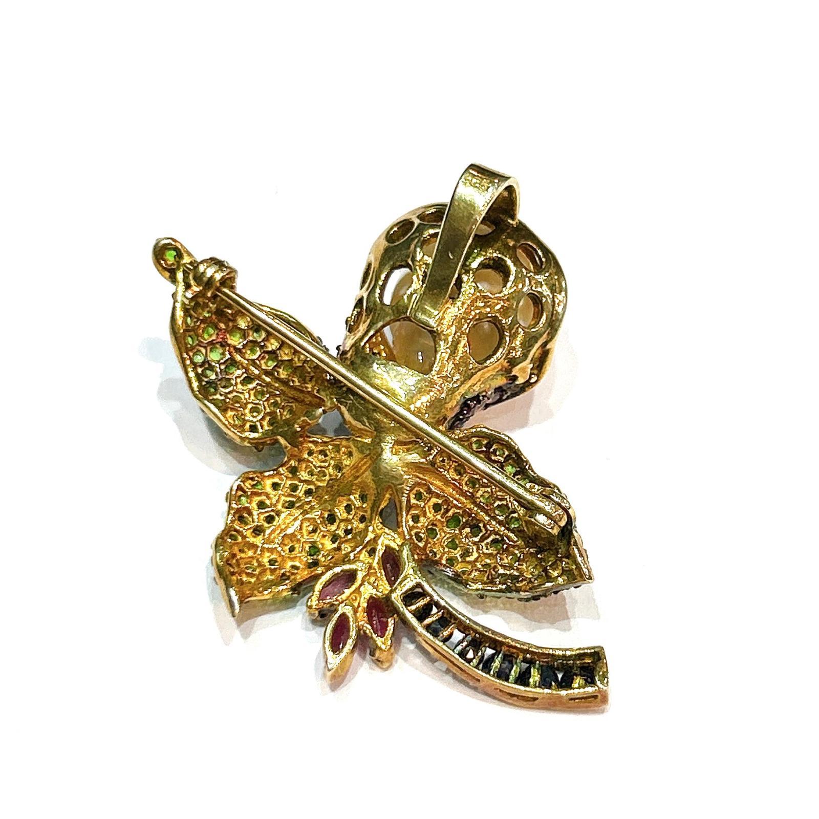 Art Nouveau Spilla/ciondolo in oro 18 carati Bochic 