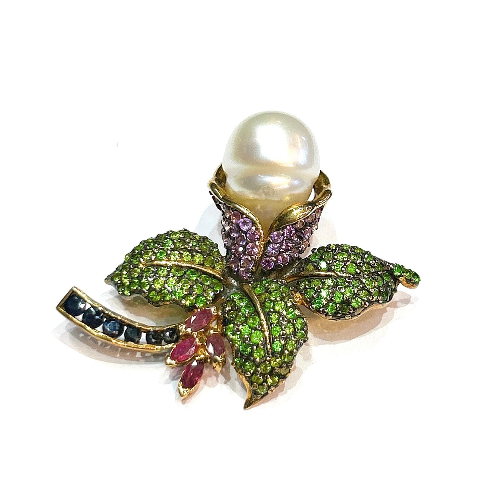 Spilla/ciondolo in oro 18 carati Bochic 