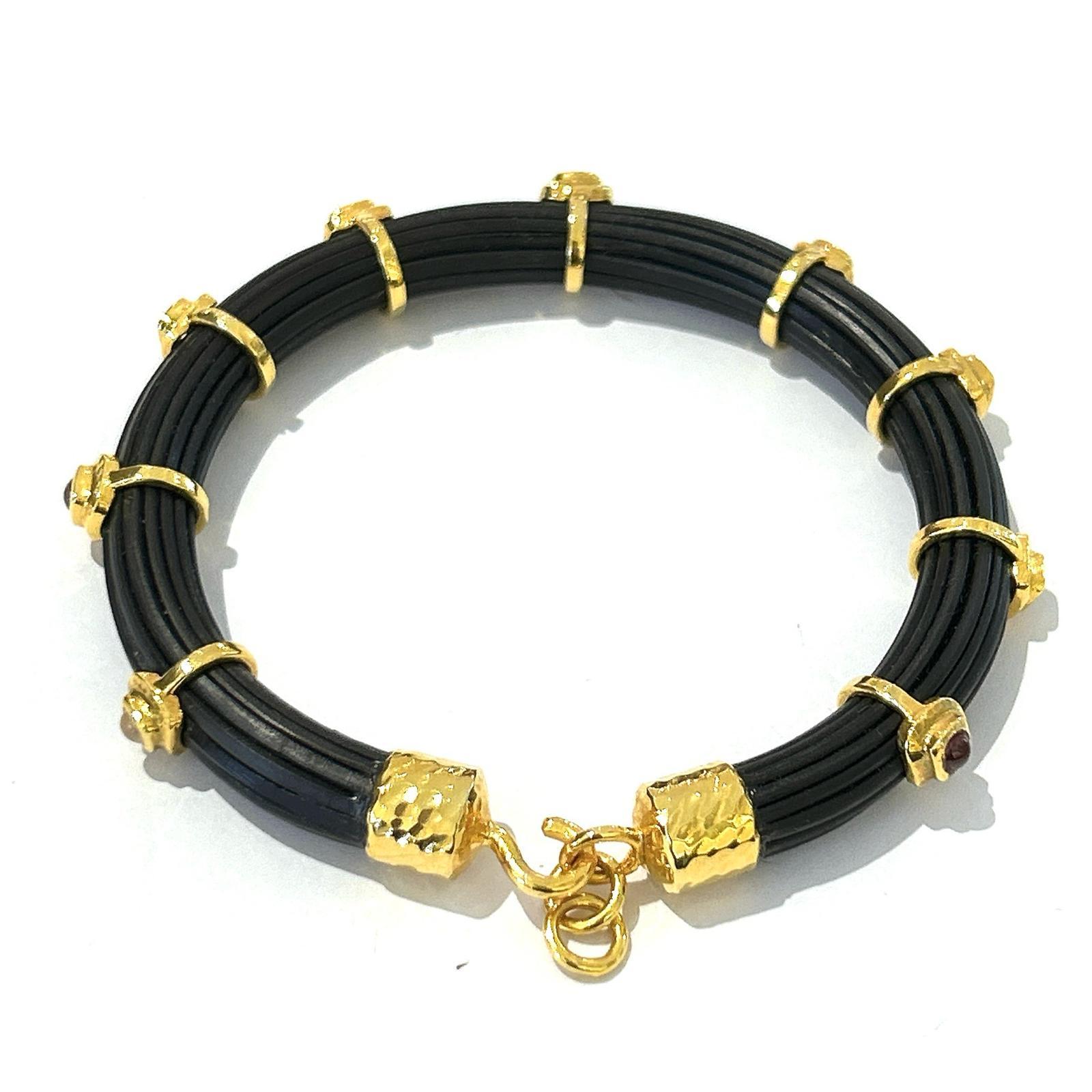 elephant hair bracelet gold