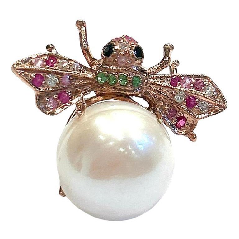 Bochic "Orient" Rubin, Saphir, Perle
Smaragd Brosche Set in 18K Gold
Silber