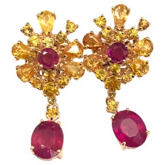 Yellow Sapphire Drop Earrings