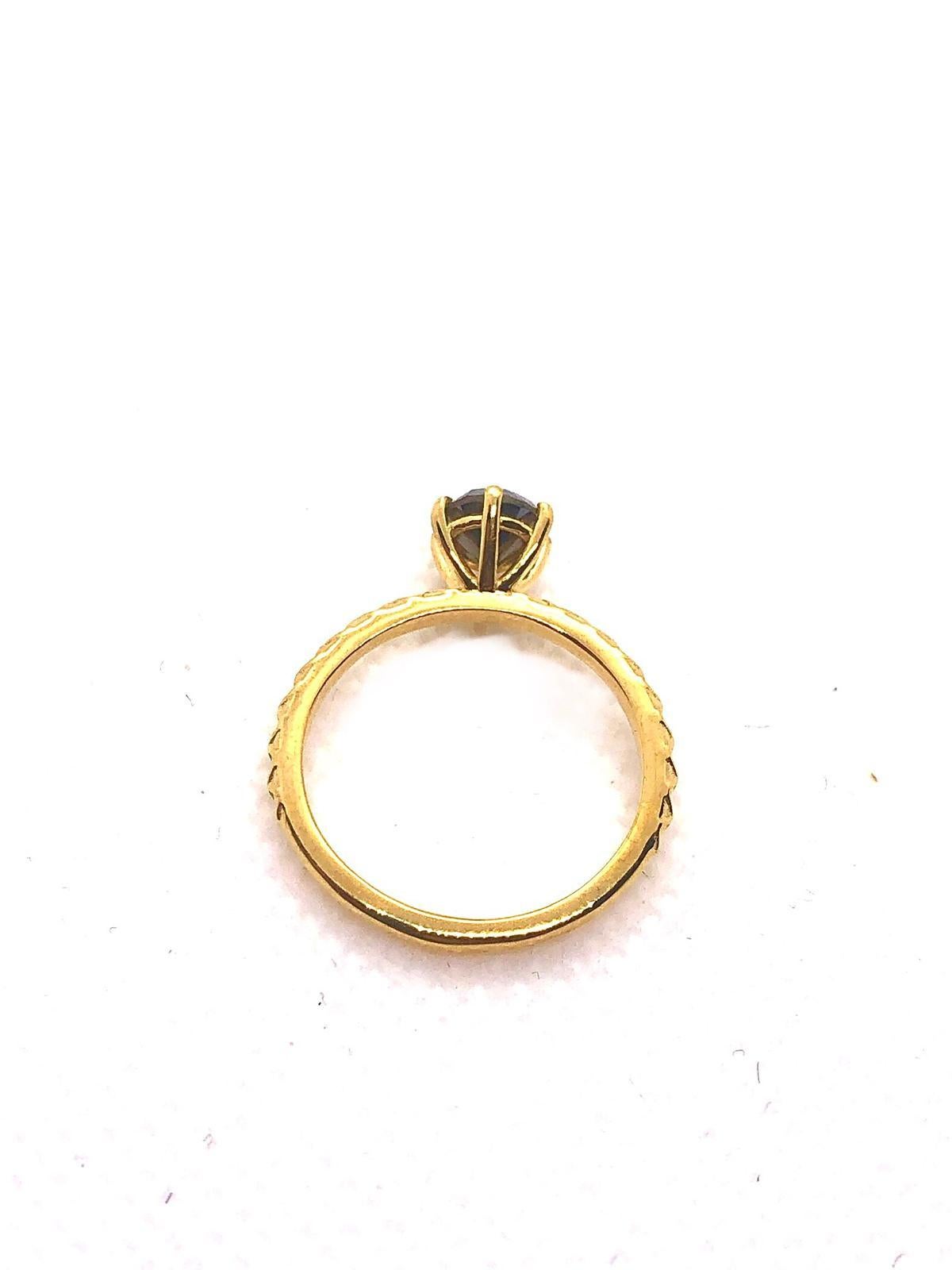 Women's or Men's Bochic “Orient” Vintage Black Diamond Vintage Retro Ring Set In 18K Gold & Silve For Sale