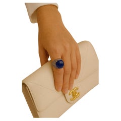 Bochic “Orient” Vintage Diamond, Sapphire & Multi Gem Ring Set 18K Gold & Silver