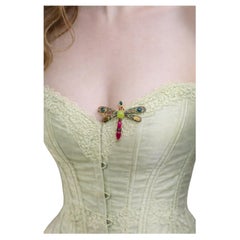 Bochic “Orient” Vintage Multi Color Sapphire Sapphire & Ruby Brooch Set In 18K