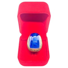 Bochic “Orient” Vintage Multi Sapphire & Tanzanite Ring Set 18K Gold & Silver