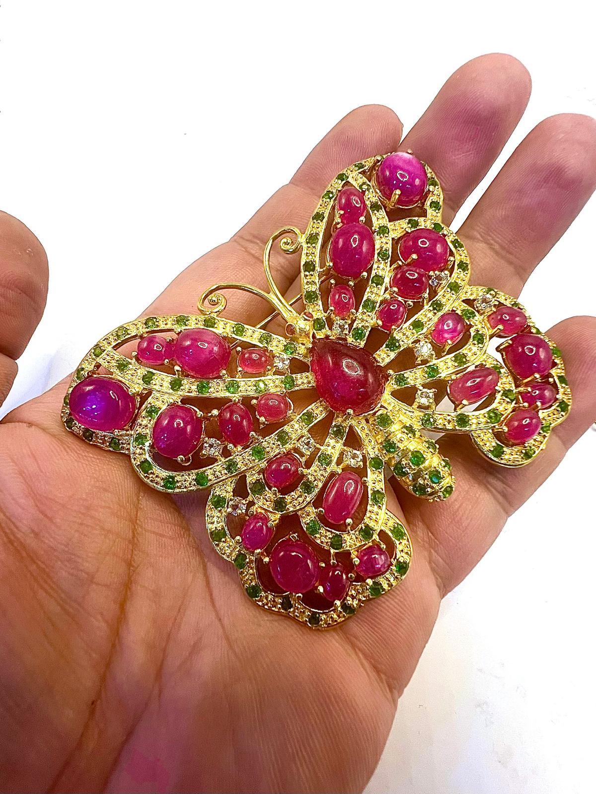 Bochic “orient” Vintage Natural Multi Ruby & Emer… - image 3