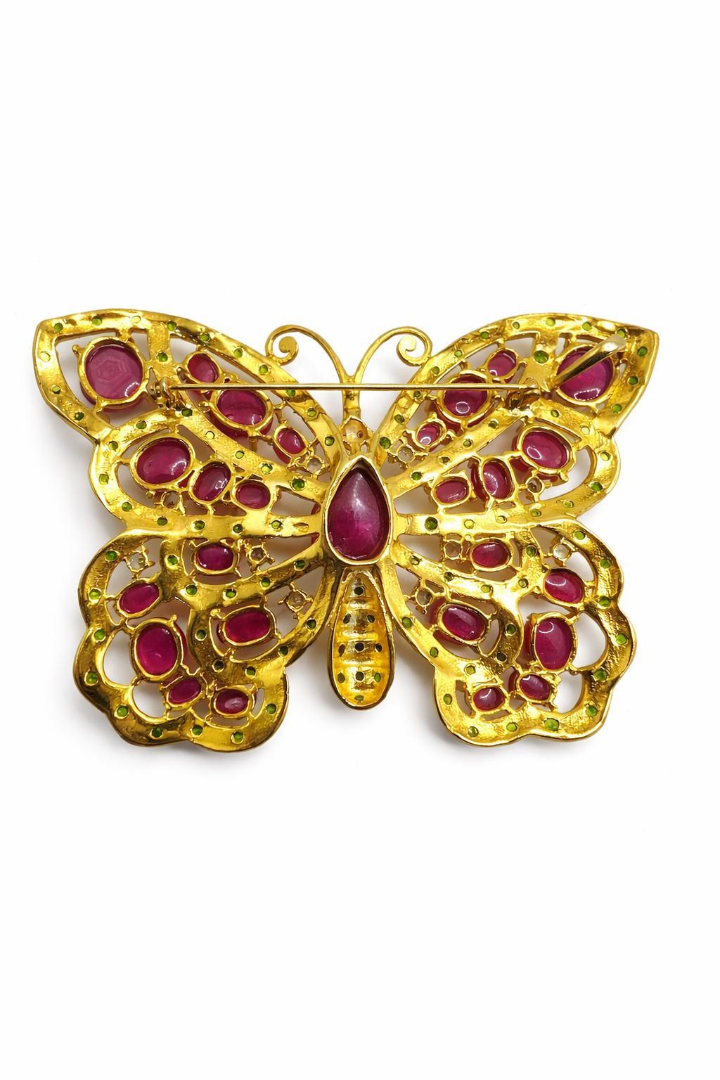 Bochic “orient” Vintage Natural Multi Ruby & Emer… - image 4