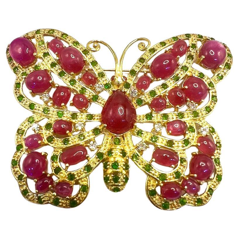 Bochic “orient” Vintage Natural Multi Ruby & Emer… - image 1