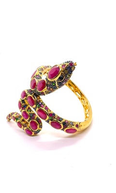 Bochic “Orient” Vintage: rubini naturali, zaffiri e smeraldi, oro 18 carati e argento