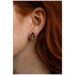 Bochic “Orient” Vintage Retro Diamond & Ruby & Set In 18K Gold & Silver
