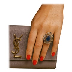 Bochic “Orient” Vintage Rose Cut Diamond & Tanzanite Ring Set 18K Gold & Silver Bochic “Orient” Vintage Rose Cut Diamond & Tanzanite Ring Set 18K Gold & Silver