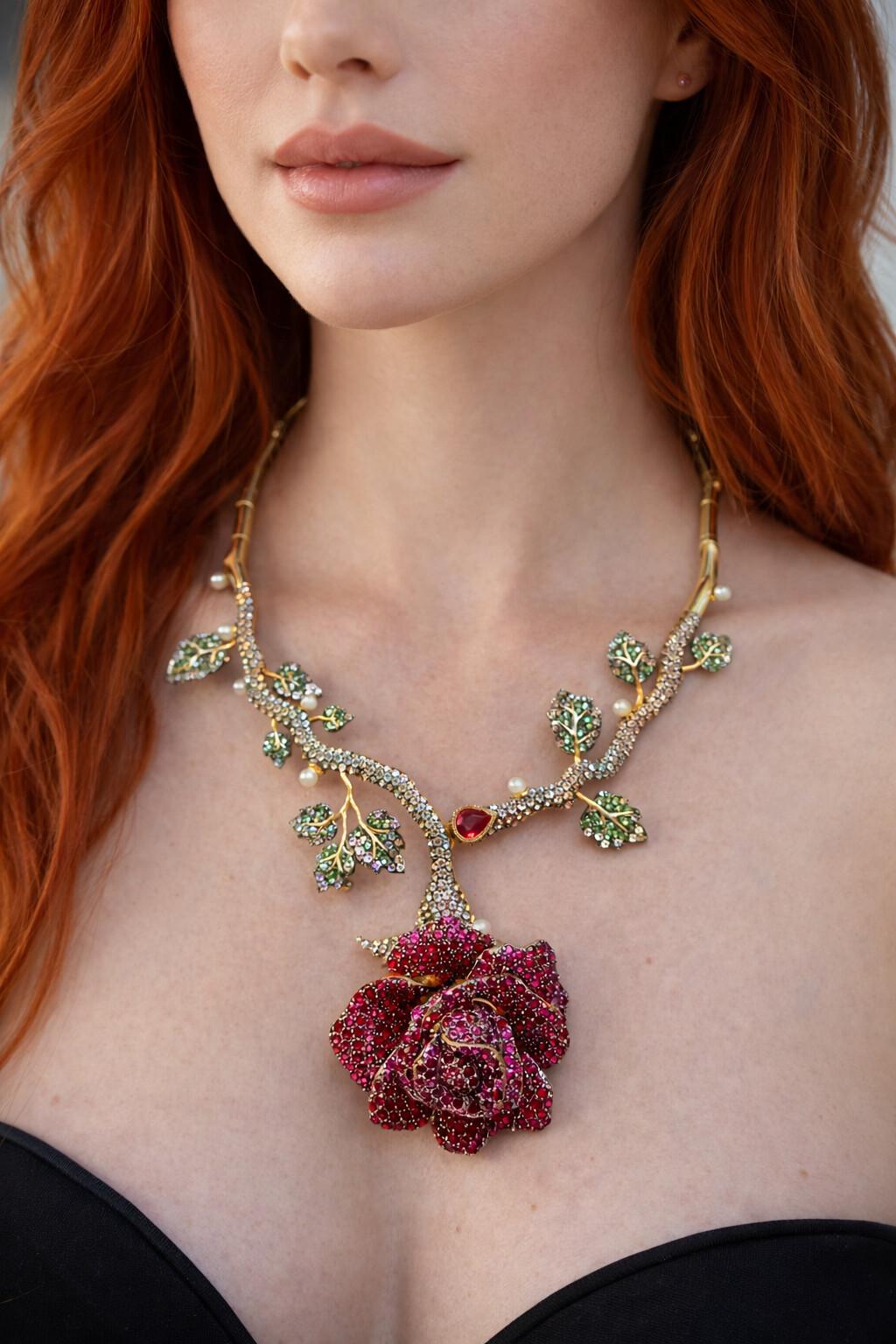 Bochic “orient” Vintage Ruby, Tsavorite, Zircon &… - image 16