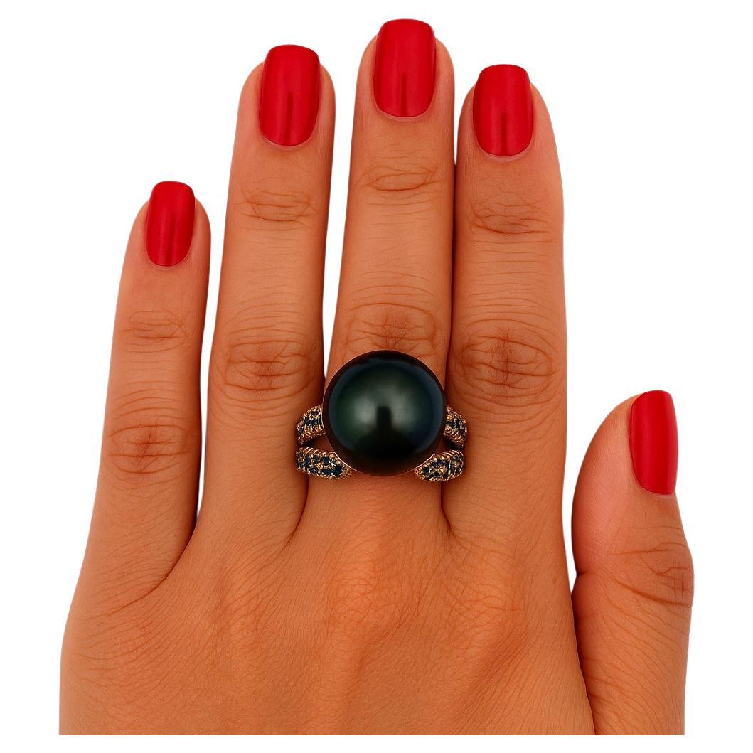 Bochic “Orient” Vintage South Sea Pearl
Blue Sapphire Ring Set 18K Gold
Sil