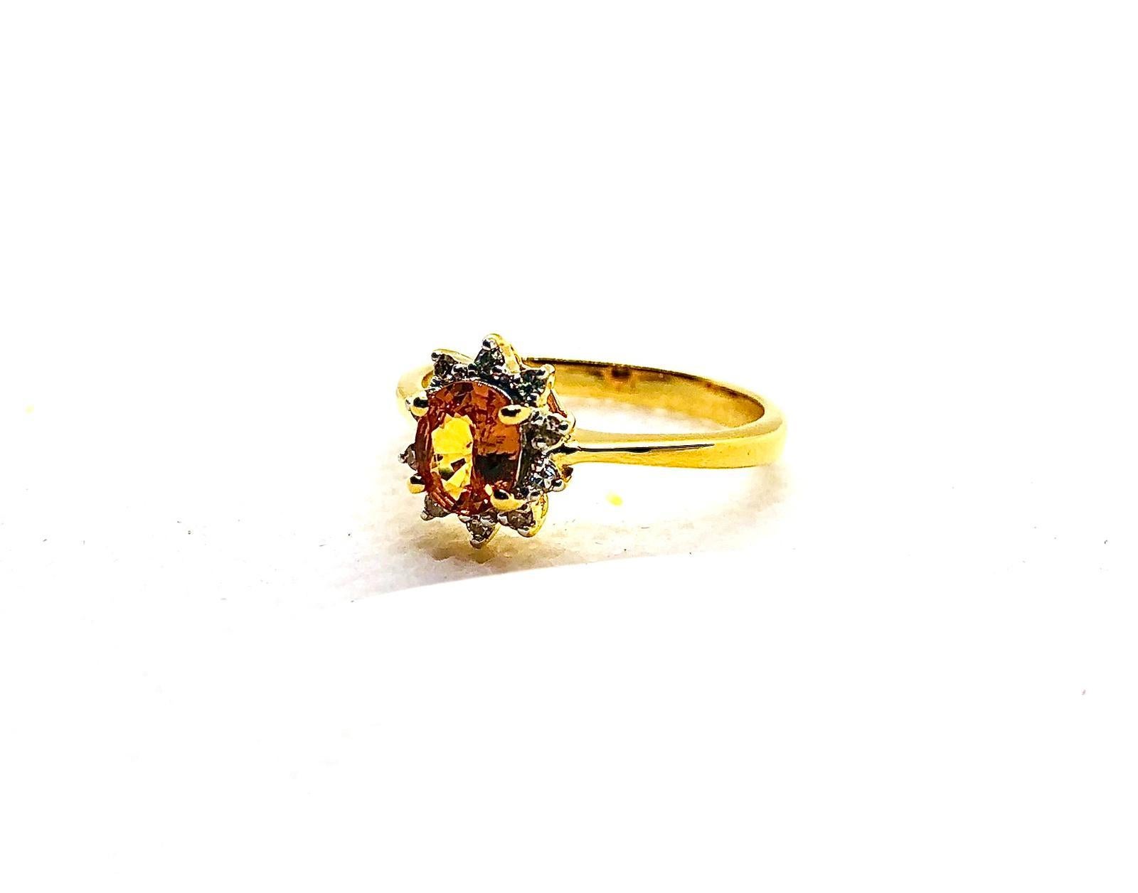 Bochic “Orient” Vintage Yellow Sapphire & Cognac Diamond Ring Set In 18K Gold & Silver 

Natural Yellow Sapphire - 1 carat 
Natural Cognac Diamonds - 0.50 carat 

This Ring is from the 