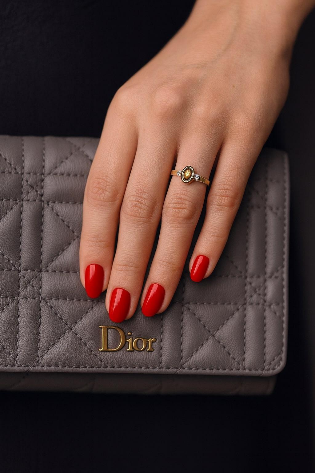 Bochic "Orient" Vintage Gelber Saphir & Cognac Diamant Ring Set in 18K Gold &