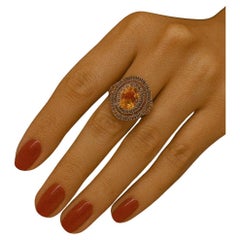Bochic “Orient” Vintage Yellow Sapphire & Cognac Diamond Ring Set In 18K Gold &