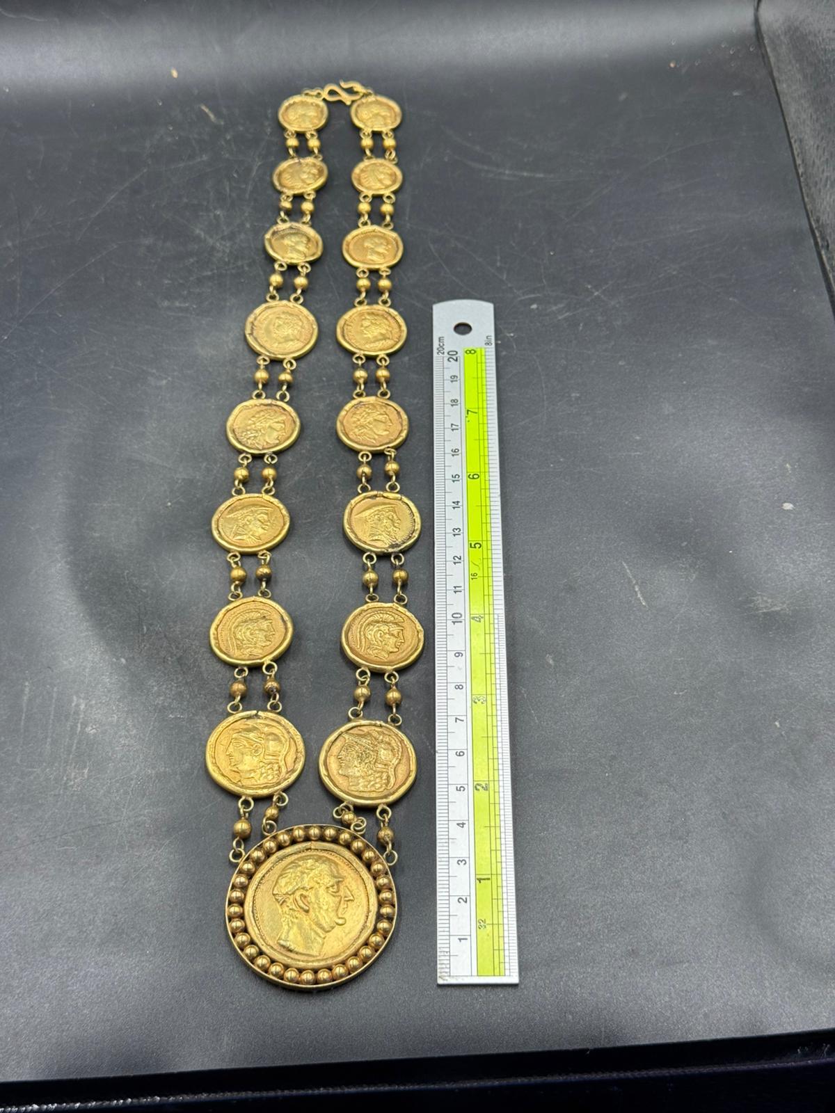 Set di collane di monete in oro puro Bochic 