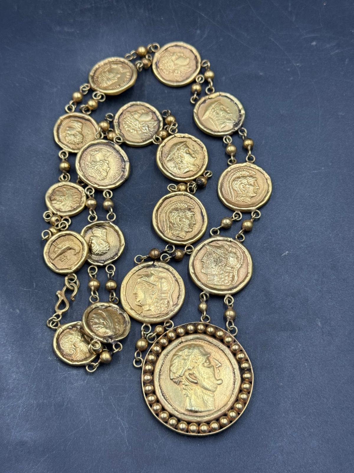 da uomo o donna Set di collane di monete in oro puro Bochic 
