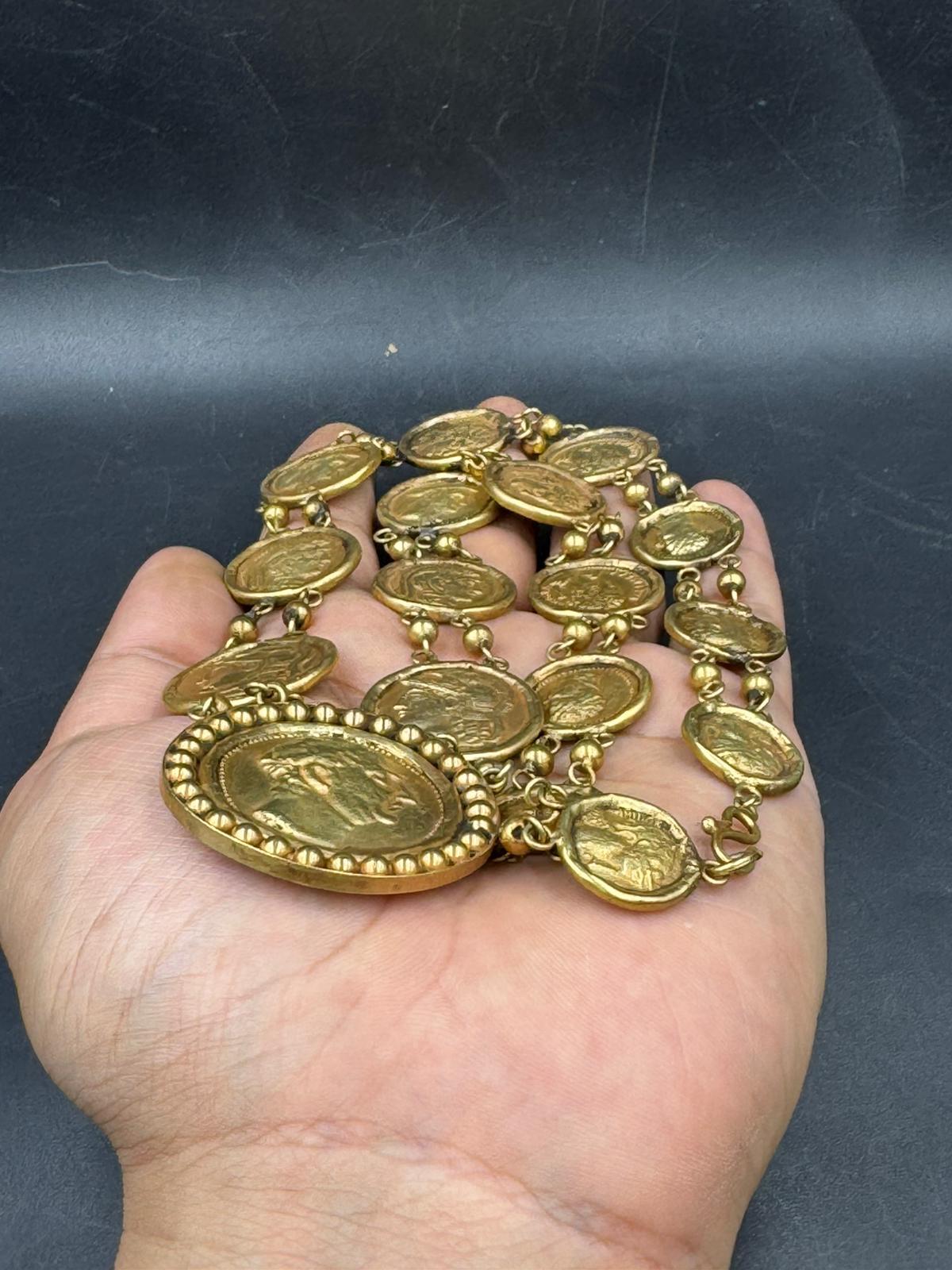 Set di collane di monete in oro puro Bochic 