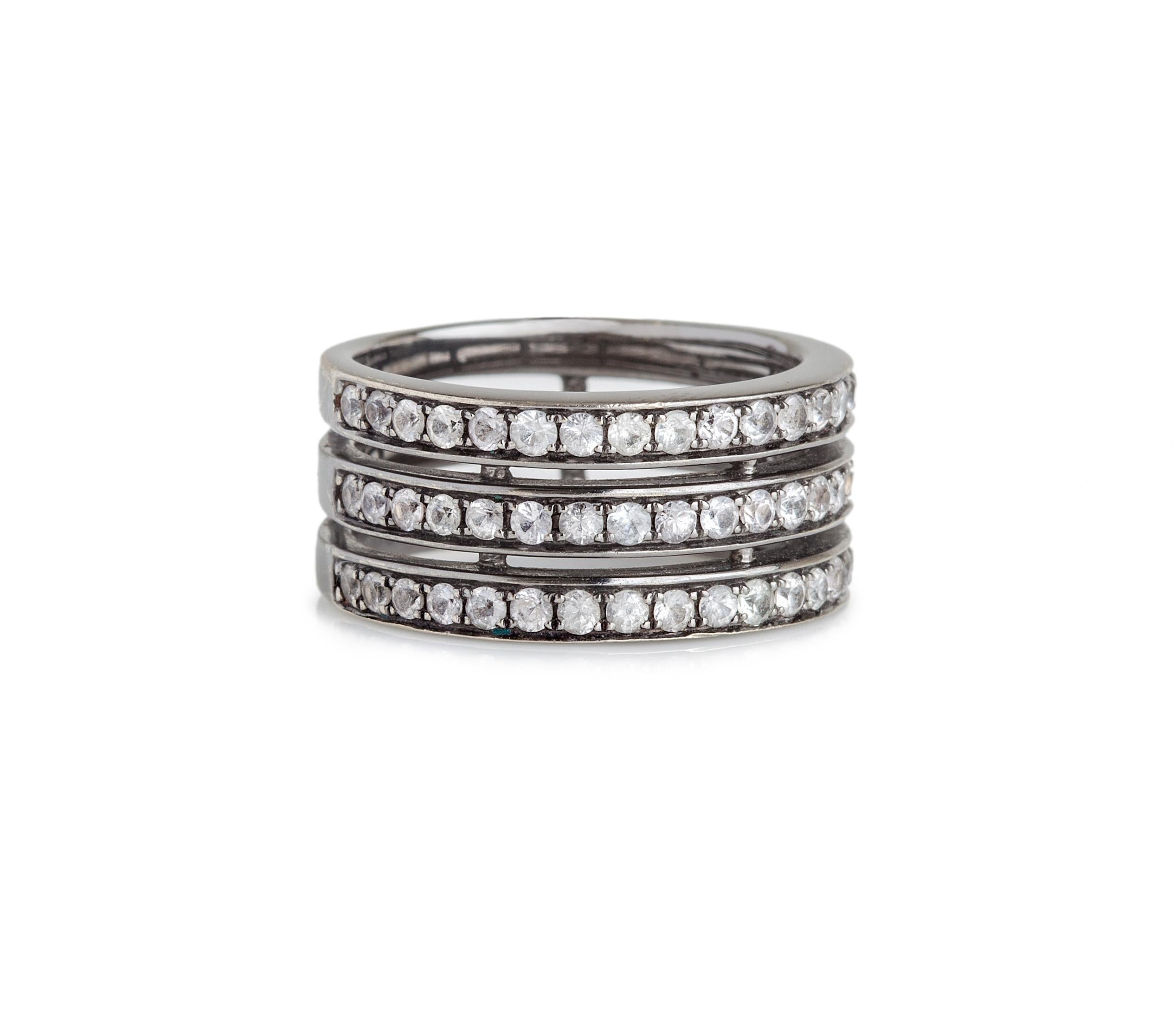 Bochic “Tres” Gold and Diamond Ring For Sale 6