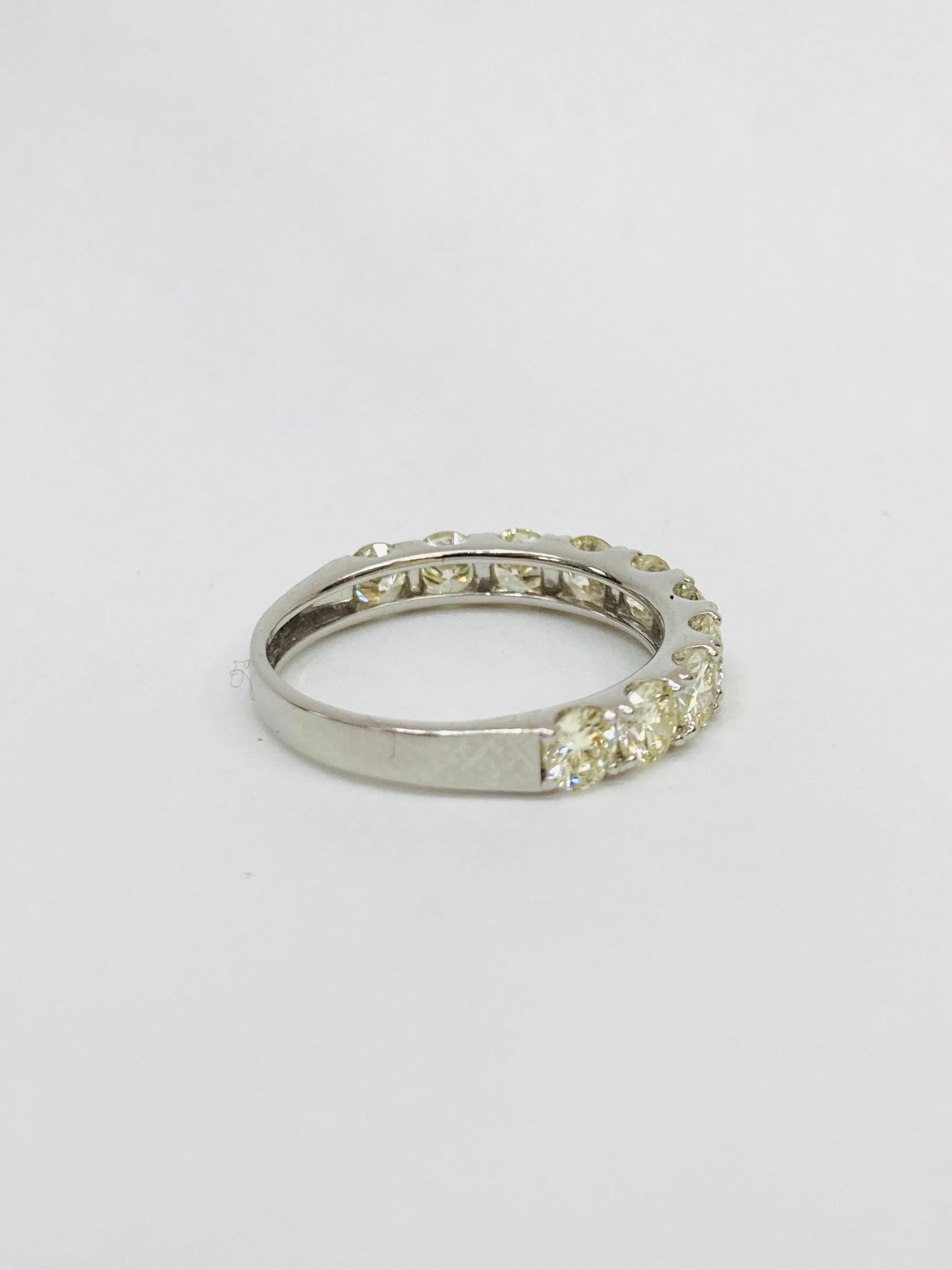 Round Cut Bochic “Vintage Retro” Eternity 18K Gold & Round Shape Diamonds Ring  For Sale