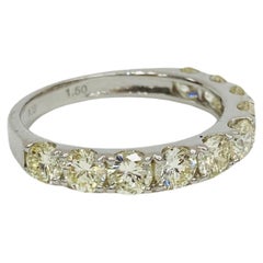 Bochic “Vintage Retro” Eternity 18K Gold & Round Shape Diamonds Ring 