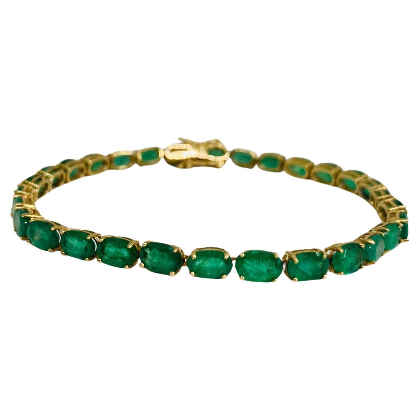 Bochic “Vintage Retro” Oval Natural Emeralds from Zambia Set In 18K Gold   In New Condition For Sale In New York, NY