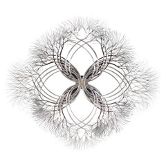 70"x50" Metal Wall Sculpture in Stainless Steel #423. Available Now.